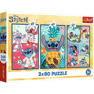 Puzzle 3x80 Świat Stitcha Disney Lilo&Stitch 34885 online polish bookstore