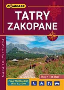 Tatry Zakopane kieszonkowa mapa foliowana polish usa