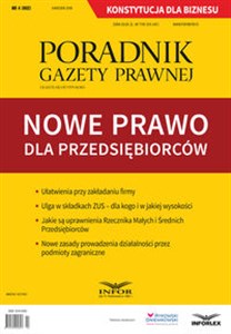 Nowe prawo dla przedsiębiorców Poradnik Gazety Prawnej 4/2018 Bookshop