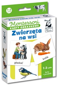 Montessori Karty obrazkowe Zwierzęta na wsi (1-3 lata) Kapitan Nauka Polish bookstore