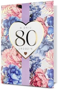 Karnet B6 Urodziny 80  pl online bookstore
