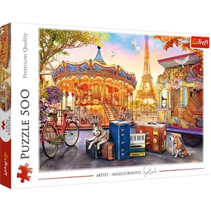 Puzzle 500 Wakacje w Paryżu bookstore