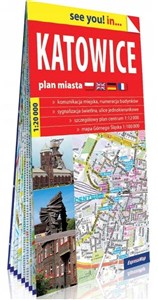 Katowice papierowy plan miasta 1:20 000 to buy in USA
