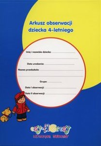 Arkusz obserwacji dziecka 4-letniego  