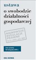 Ustawa o swobodzie działalności gospodarczej Bookshop