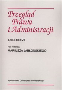 Przegląd prawa i administracji Tom 87  Polish Books Canada