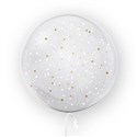 Balon 45cm Kropki biały & złoty TUBAN  in polish