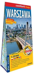 Warszawa laminowany plan miasta 1:29 000  Polish Books Canada