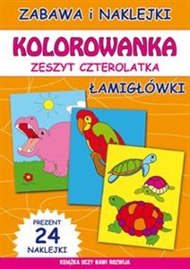 Kolorowanka Zeszyt czterolatka Łamigłówki  