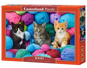Puzzle Kittens in Yarn Store 1000 C-104796-2 - Polish Bookstore USA