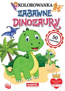 Zabawne dinozaury z naklejkami Polish bookstore