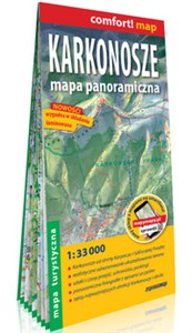 Karkonosze Mapa panoramiczna laminowana mapa turystyczna 1:33 000  Bookshop