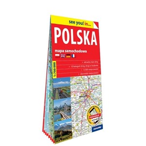 Polska mapa samochodowa 1:700 000 Polish bookstore