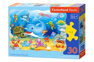 Puzzle konturowe Underwater Friends 30  