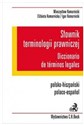 Słownik terminologii prawniczej Diccionario de terminos legales Polsko-hiszpański bookstore