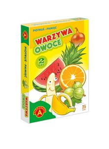 Gra Karty Piotruś + Pamięć Warzywa Owoce  