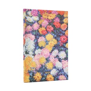 Kalendarz Paperblanks 2026 Monet’s Chrysanthemums HOR Maxi twarda okładka online polish bookstore