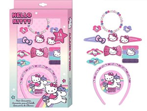 Zestaw akcesoriów do włosów Hello Kitty 14 elementów HK50103   