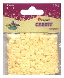 Cekiny 7 mm źółte 10g 