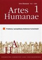 Artes Humanae 1/2016 Problemy i perspektywy badawcze humanistyki buy polish books in Usa