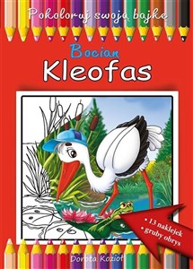 Bocian Kleofas - kolorowanka  