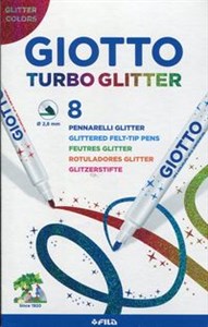 Giotto Flamastry Turbo Glitter 8 sztuk books in polish