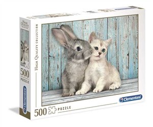 Puzzle Cat and Bunny 500 Bookshop