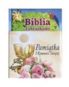 Biblia z obrazkami różowa Pamiątka I komunii świętej - Polish Bookstore USA