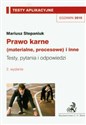 Prawo karne (materialne, procesowe) i inne Testy, pytania i odpowiedzi in polish