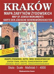 Kraków. Mapa zabytków żydowskich 1:4000 