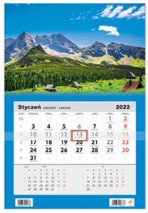 Kalendarz ścienny 2022 jednodzielny Góry z okienkiem - Polish Bookstore USA