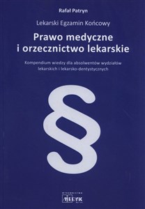 Prawo medyczne i orzecznictwo lekarskie Lekarski Egzamin Końcowy to buy in Canada