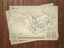Mapa zdrapka szczytów górskich Tatry 