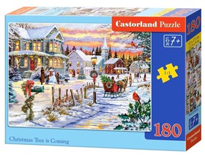 Puzzle Christmas Tree is Coming 180 buy polish books in Usa