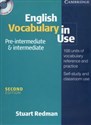 English Vocabulary in Use Pre - intermediate & intermediate + CD 100 units of vocabulary reference and pracice online polish bookstore