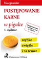 Postępowanie karne w pigułce books in polish