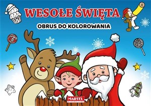 Wesołe święta obrus do kolorowania Polish Books Canada