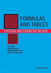 Formulas and tables Statistical and econometric methods  