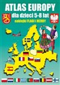 Atlas Europy dla dzieci 5-8 lat Naklejki flagi i herby  