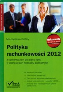 Polityka rachunkowości 2012 z komentarzem do planu kont w jednostkach finansów publicznych online polish bookstore