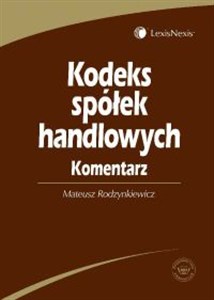 Kodeks spółek handlowych Komentarz Polish bookstore