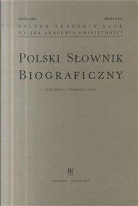 Polski Słownik Biograficzny z.216 T.53/1  