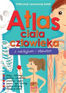 Atlas ciała człowieka z naklejkami i plakatem  Polish Books Canada