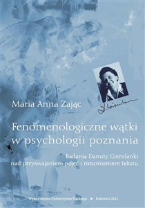 Fenomenologiczne wątki w psychologii poznania  Bookshop