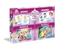 Puzzle 2x30 Memo Domino Księżniczki Super Kit 4 w 1  
