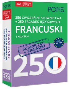 250 ćwiczeń ze słownictwa Francuski +250 zagadek A1-B2 - Polish Bookstore USA