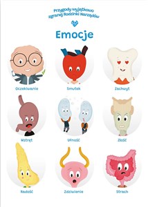 Plakat edukacyjny emocje dla dziecka format A2  to buy in USA