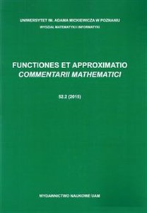 Functiones et Approximatio. Commentarii Mathematici 52.2 (2015)   