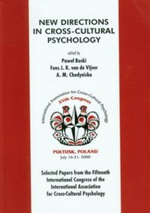 New directions in cross-cultural psychology - Polish Bookstore USA