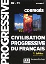 Civilisation progressive du francais corriges niveau b2-c1 avance 2e edition Polish bookstore